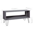 thumbnail image 3 of vidaXL Table Basse New York Gris Bois de Pin Massif, 3 of 3