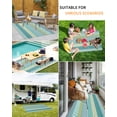 thumbnail image 5 of Outdoor Rug 5x8 ft Teal Blue Boho Waterproof Outdoor Patio Rug Mat Non Slip Outside Area Rugs Carpet for RV,Camping,Porch,Deck,Pool,Balconybackyard,Bohemian Geometric Pattern, 5 of 9