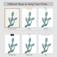 thumbnail image 4 of PixonSign Frameless Wall Art Pastel Teal Southwest Desert Cactus Print, Set of 4 Nature Succulent Plants Wall Decor Prints, Botanical Floral Wall Décor, Rustic Home Artwork - 12"x16", 4 of 5