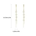 thumbnail image 3 of Eespoir White Flower Long Earrings, Small Tassel Earrings Valentines Day Gift, Jewelry Accessory for Women, Fashion Wear, Special Occasion, Gift Giving, 3 of 6