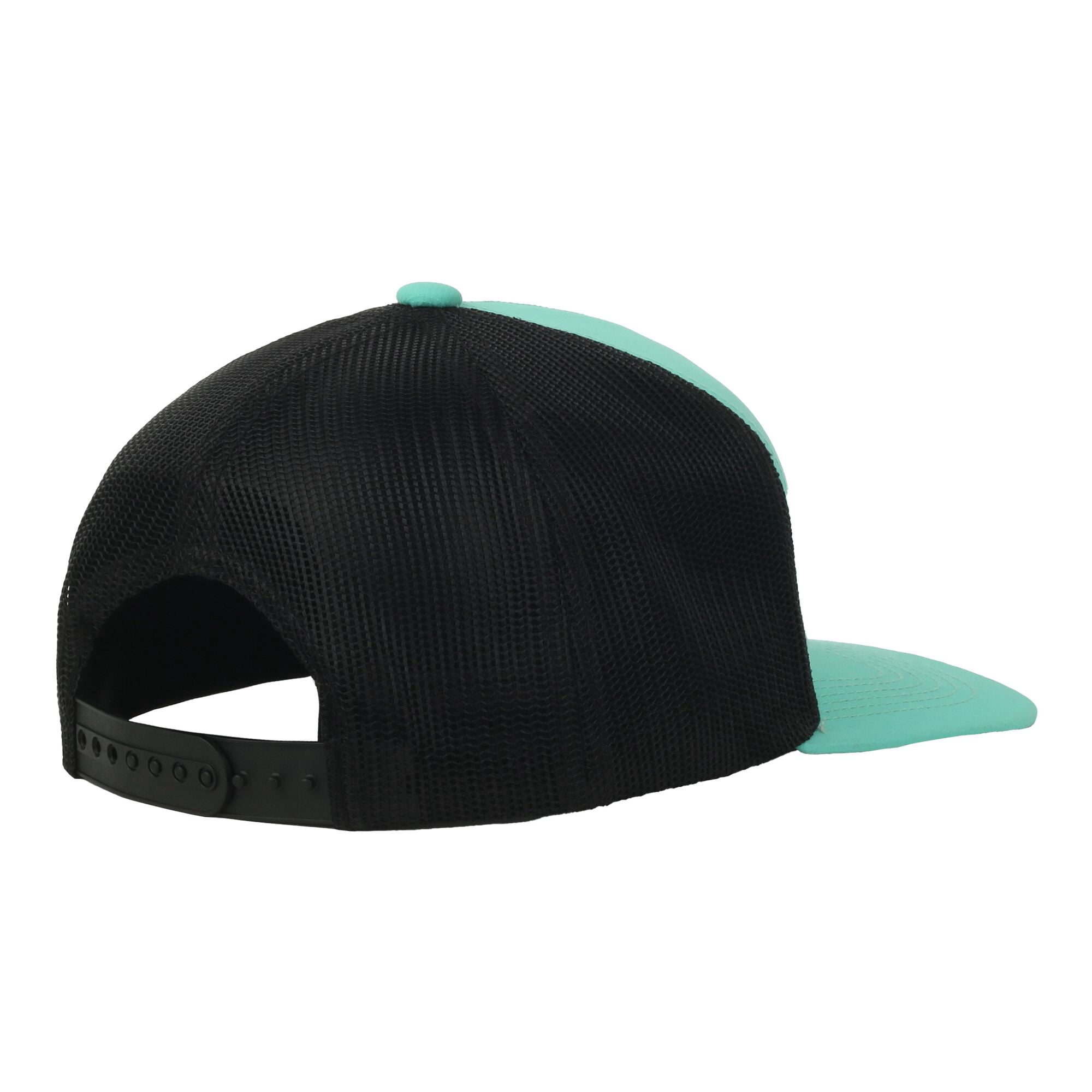 Youth Green/Black 5-Panel Fishing Cap – Structured Flat Bill Snapback, One Size