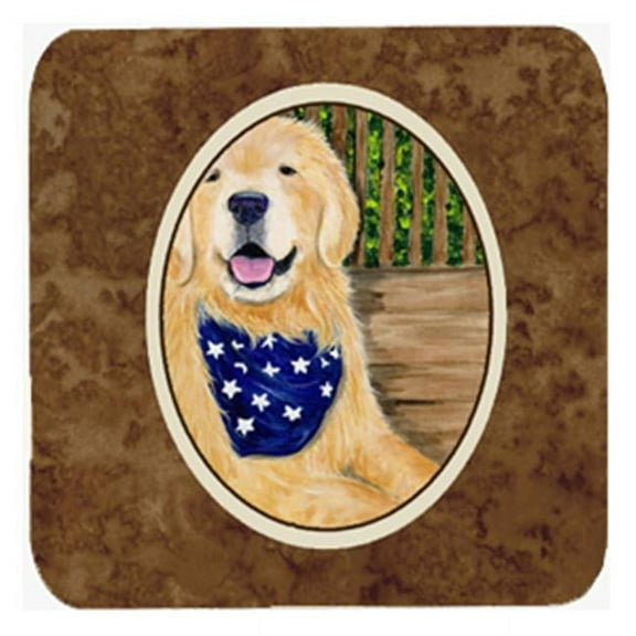 Golden Retriever Foam Coasters, Set - 4