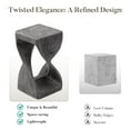 thumbnail image 4 of MOALCOFER Concrete Outdoor Side Table,Square Twisted Patio Side Table with Faux Wood Grain, 4 of 7