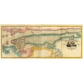 thumbnail image 2 of Burr, David 32x16 Gold Ornate Wood Framed with Double Matting Museum Art Print Titled - New York City and County, 1832, 2 of 4