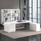 thumbnail image 4 of European Mid Century Modern Office Desk Luxury Drawers Bookshelf Corner Computer Desks Executive Storage Escritorio Furniture My Lux Decor Round, 4 of 19