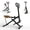 Black + ABS+Rubber+Steel (Q235), variant on Foldable Squat Machine with Resistance Bands, Glutes Trainer for Full Body Workout, Home Gym Exercise Equipment, Pink