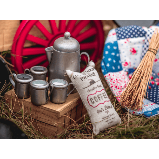 The Queen S Treasures 18 Inch Doll Kitchen Accessory Little House On The Prairie Dishware Set 4 Dishes 4 Cups Coffee Pot Coffee Sack Crate Compatible With American Girl Dolls Walmart Com Walmart Com