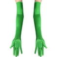 thumbnail image 5 of Xfvqtps Women Long Satin Gloves Solid Color for Christmas Party Dancing Evening Party Opera Green, 5 of 5