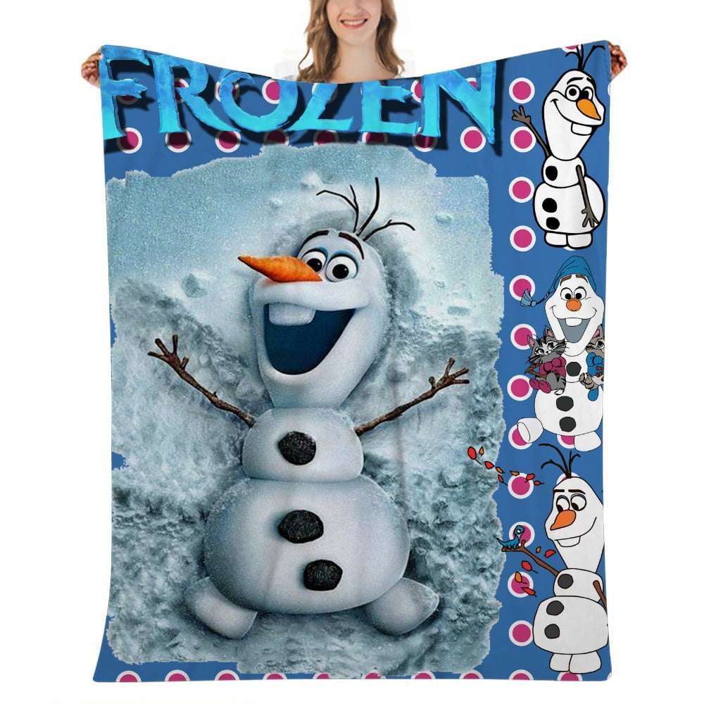Frozen Cartoon Throw Blanket Lightweight Cozy Couch Bed Super Soft and