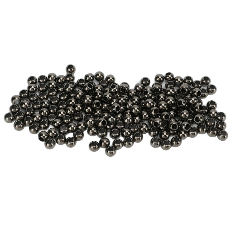 Round Spacer Beads 200 Pcs Spacer Beads Large Hole Round 5mm/0.2in