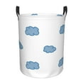 thumbnail image 2 of YFYANG Waterproof Laundry Hamper, Blue Cloud Doodle Laundry Basket Oxford Fabric with Handle Foldable, S, 2 of 8
