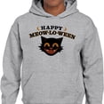 thumbnail image 2 of Happy Meow-lo-ween Hoodie Sweatshirt Unisex 5X-Large Grey, 2 of 5