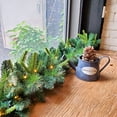 thumbnail image 4 of OasisCraft 9ft Outdoor Frosted Christmas Tree with Stake, 50 Multi-Color LEDs & Pinecones, Battery Powered Pre-Lit Urn Filler for Pathway, Porch, Yard Decor, 4 of 7