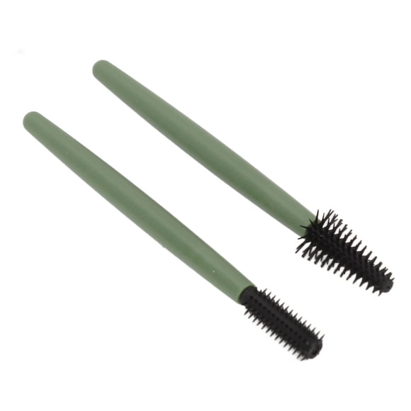 Portable Mascara Brush, Reusable Washable Eyelash Brush Set Silicone Material for Beauty Salons Green