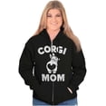 thumbnail image 5 of Corgi Mom Dog Pet Parent Fur Mama Zip Hoodie Sweatshirt Women Brisco Brands L, 5 of 6