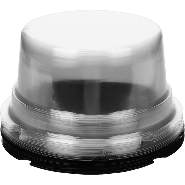 QAQ-50 piezas de contenedores de plástico desechables para pasteles, soporte redondo para pasteles, caja de panadería, soporte para cupcakes con tapas tipo cúpula para bodas, Pascuas, almacenamiento