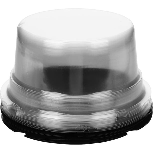 QAQ-50 piezas de contenedores de plástico desechables para pasteles, soporte redondo para pasteles, caja de panadería, soporte para cupcakes con tapas tipo cúpula para bodas, Pascuas, almacenamiento