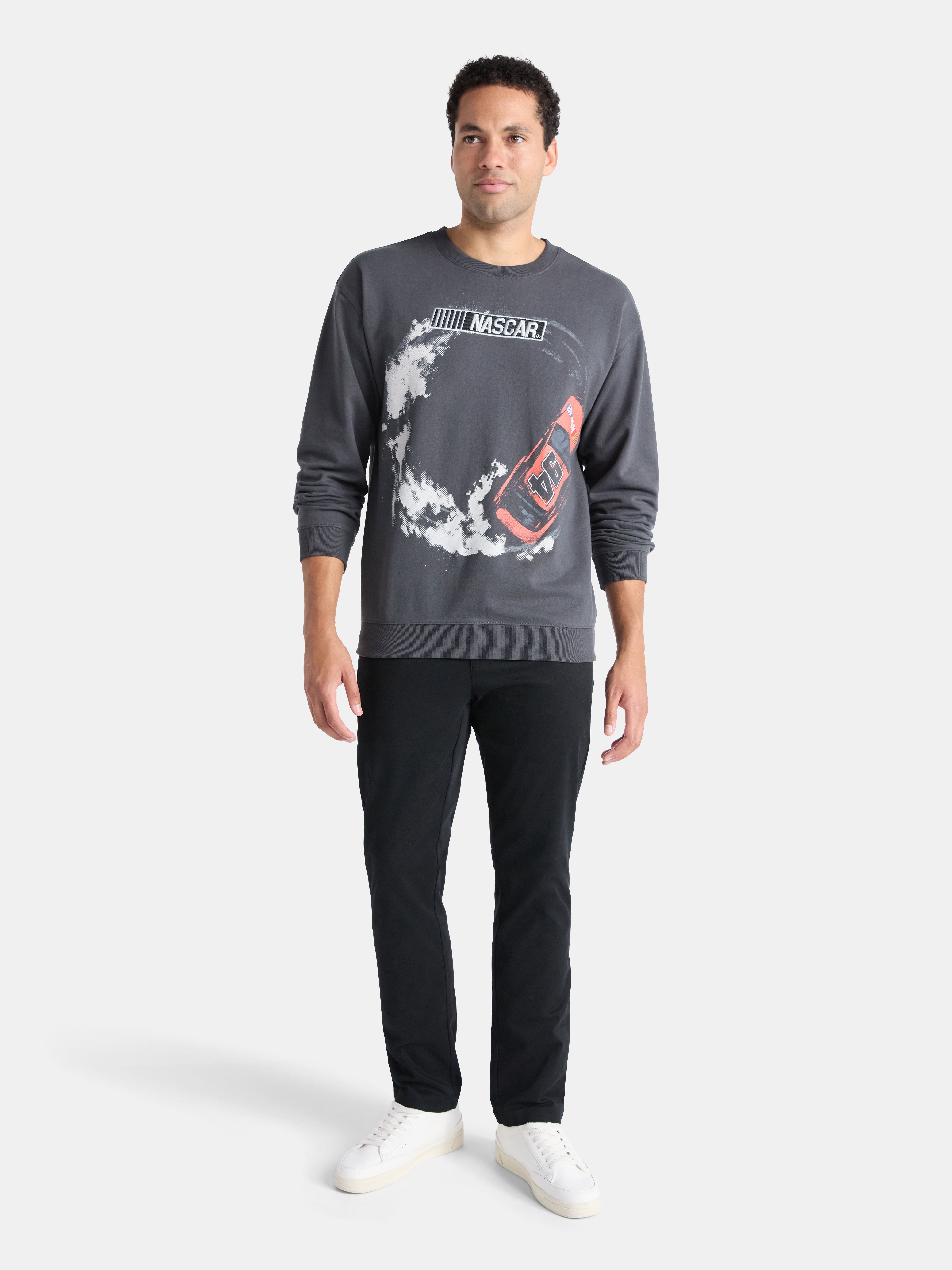 NASCAR Men’s and Big Men's Graphic Sweatshirt with Embroidery, Sizes S-3XL