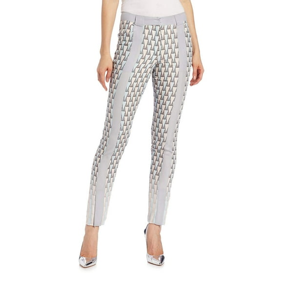 Rebecca Minkoff Women's Corey Geometric Pants Sz 2 Cloud Combo