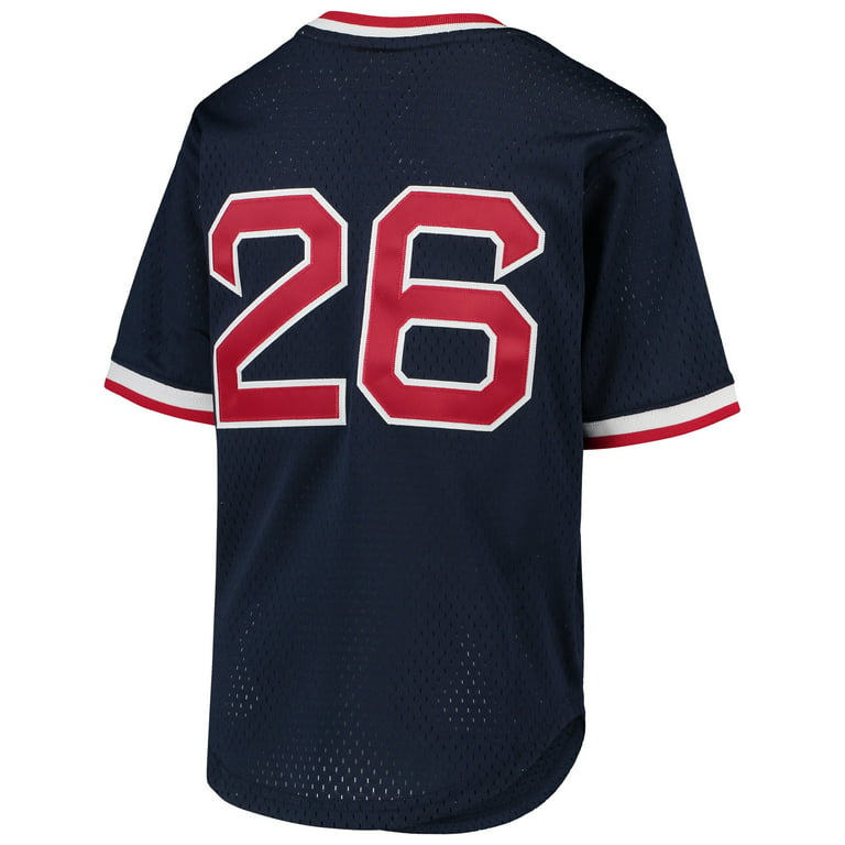 Youth Mitchell & Ness Wade Boggs Navy Boston Red Sox Cooperstown Collection  Mesh Batting Practice Jersey 