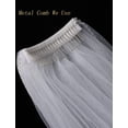 thumbnail image 6 of CoCoMangos House Fingertip Length 2 Tier Mantilla Lace Bridal Wedding Veil L65, 6 of 7
