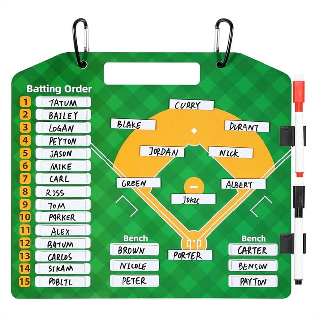 Tablero Magnético de Alineación Béisbol, Borrado en Seco, Softbol Reutilizable para Entrenamiento Béisbol