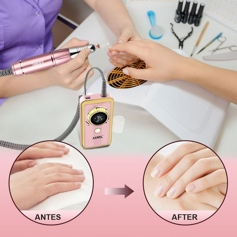 Juemel Cordless Electric Nail Drill 35000 RPM, Rechargeable Nail