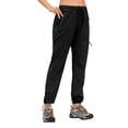 thumbnail image 3 of AWXNJUX Sweatpants Women Women's Cargo Hiking Pants Outdoor Water Upf 50+ Long Pants With Zipper Up Pocket Women’S Pants Womens Pants Casual Palazzo Pants (Black,L), 3 of 5