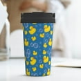 thumbnail image 6 of Fotbe Rubber Duck Printed Insulated Travel Coffee Mug Spill Proof Leak Proof Stainless Steel Coffee Tumbler Reusable Coffee Cups with Lids Thermos, 6 of 8