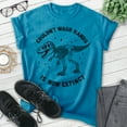 thumbnail image 2 of T-rex Extinct Dinosaur T-shirt, Unisex Women's Men's Funny Tyranosaurus Rex Jurassic Skeleton Gift, Heather Blue, XX-Large, 2 of 6