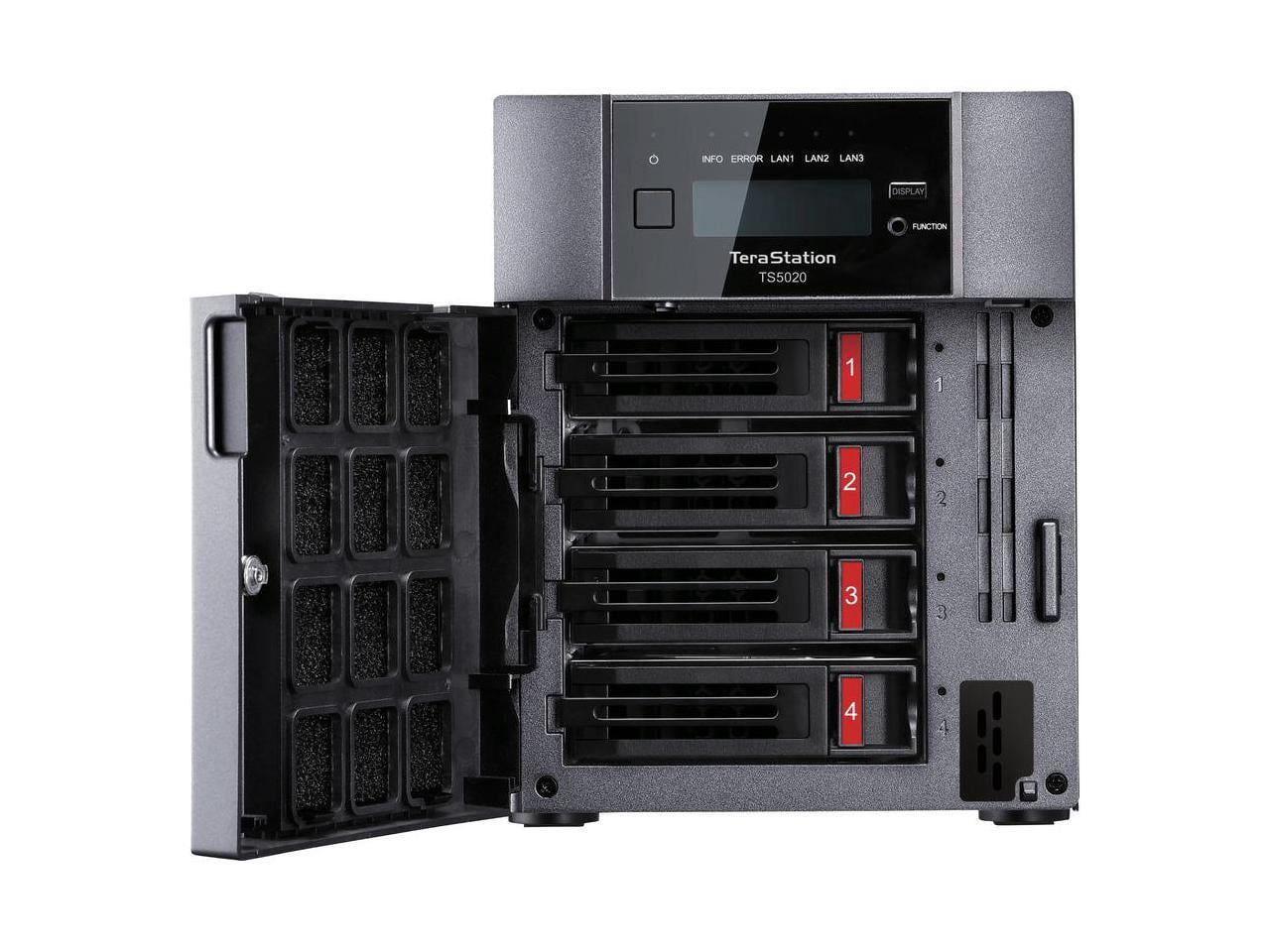 BUFFALO TeraStation 5420DN 4-Bay Secure Business Desktop NAS 24TB (2x12TB) w/ Hard Drives Included - Annapurna Labs Alpine Quad-core (4 Core) 2 GHz - 4 x HDD Supported - 2 x HDD Installed - 24 TB I...