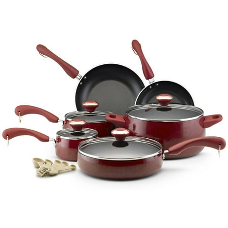 Paula Deen Signature Porcelain 15-Piece Set, Red Speckle