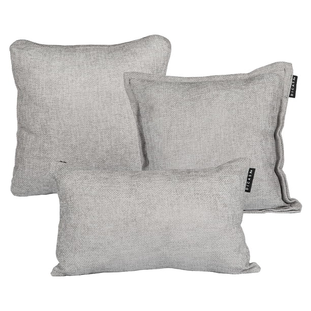 Set de 3 Cojines (1 Cuadrado + 1 Cuadrado Grande y 1 Rectangular) Manhattan Gris