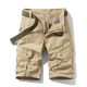 thumbnail image 2 of Pantalones cortos cargo para hombre, pantalones cortos con botones y cremallera para hombre, ropa de trabajo, elegantes pantalones cortos casuales de algodón, nuevos en Harajuku sueltos, 2 of 4
