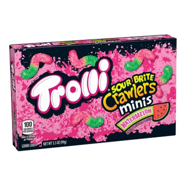 Trolli Sour Brite Crawler Minis Watermelon Gummi Candies, 3.5 Oz