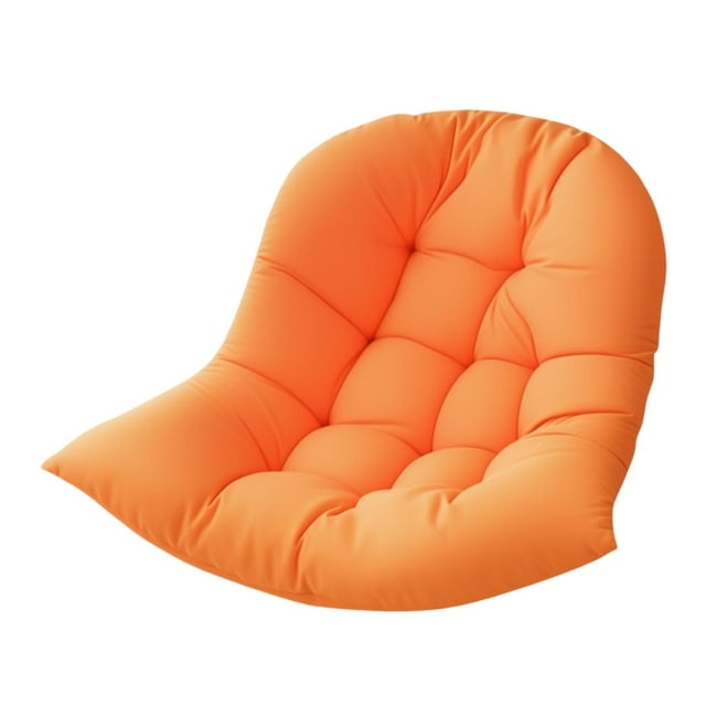 Cojín colgante para silla con forma de huevo, cojín colgante para silla con forma de cesta, lavable, suave y cómodo, almohadilla gruesa para oficina, Naranja