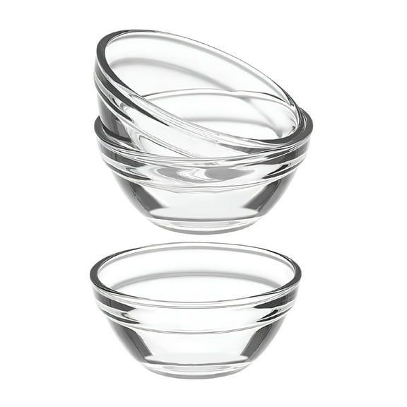 ACDANC 3 Pcs Glass Bowl High Temperature Resistance Small Salad Snack Bowls Stackable
