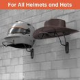 thumbnail image 3 of 2 PCS Wall Mounted Helmet Rack Helmet Holder Hook Multifunctionnal Metal Rack for Hats Mask Wall Mount Bracket, 3 of 5