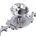 thumbnail image 5 of Tiradores para cajones y aparadores, pomos decorativos de cristal con forma de diamante con placa, pomos para puertas de armarios, paquete de 10, 5 of 5