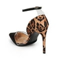 thumbnail image 3 of Liliana DA73 Women Leopard Pointy Toe Lucite D'orsay Stiletto Pump, 3 of 6