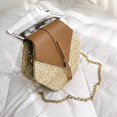 thumbnail image 1 of Bolsa Paja en forma de hexágono + de hombro de pu bohemios de playa de verano con asa superior para mujer Tmvgtek Para Estrenar, 1 of 9
