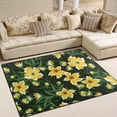 thumbnail image 2 of Dreamtimes Lightweight Carpet Mats, 5'3" x 4' Area Soft Rugs, Floor Mat Rug Home Decoration for Kids Room Living Room, 63"x 48" Pineapples Tropical Flowers, 2 of 6