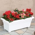 thumbnail image 4 of Novedad Manufacturing Co Nov26272 Novedad Countryside Macetero Para Patio De 12 X 28, 3 Gal, Color Blanco, 4 of 5