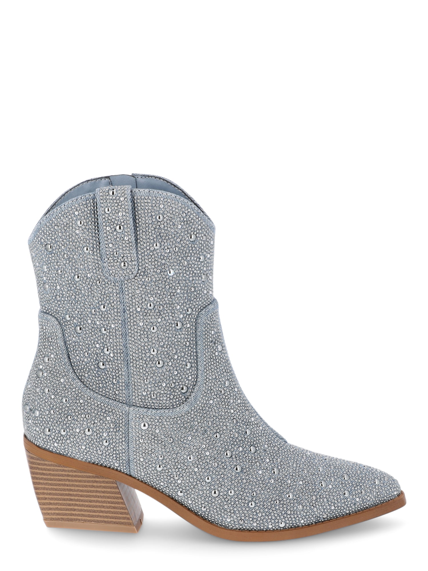 Madden NYC Women's Denim Bling Short Cowboy Boots, Sizes 6-11