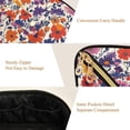 thumbnail image 5 of FORMRS Makeup Bag Travel Cosmetic Organizer for Women Fold Flat Zipper Pouch with Handle, Colorful Flowers Pattern, 5 of 8