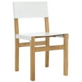 thumbnail image 5 of Safavieh Romee Scandinavian Wood and Leather Dining Side Chairs, White / Natural, 5 of 8
