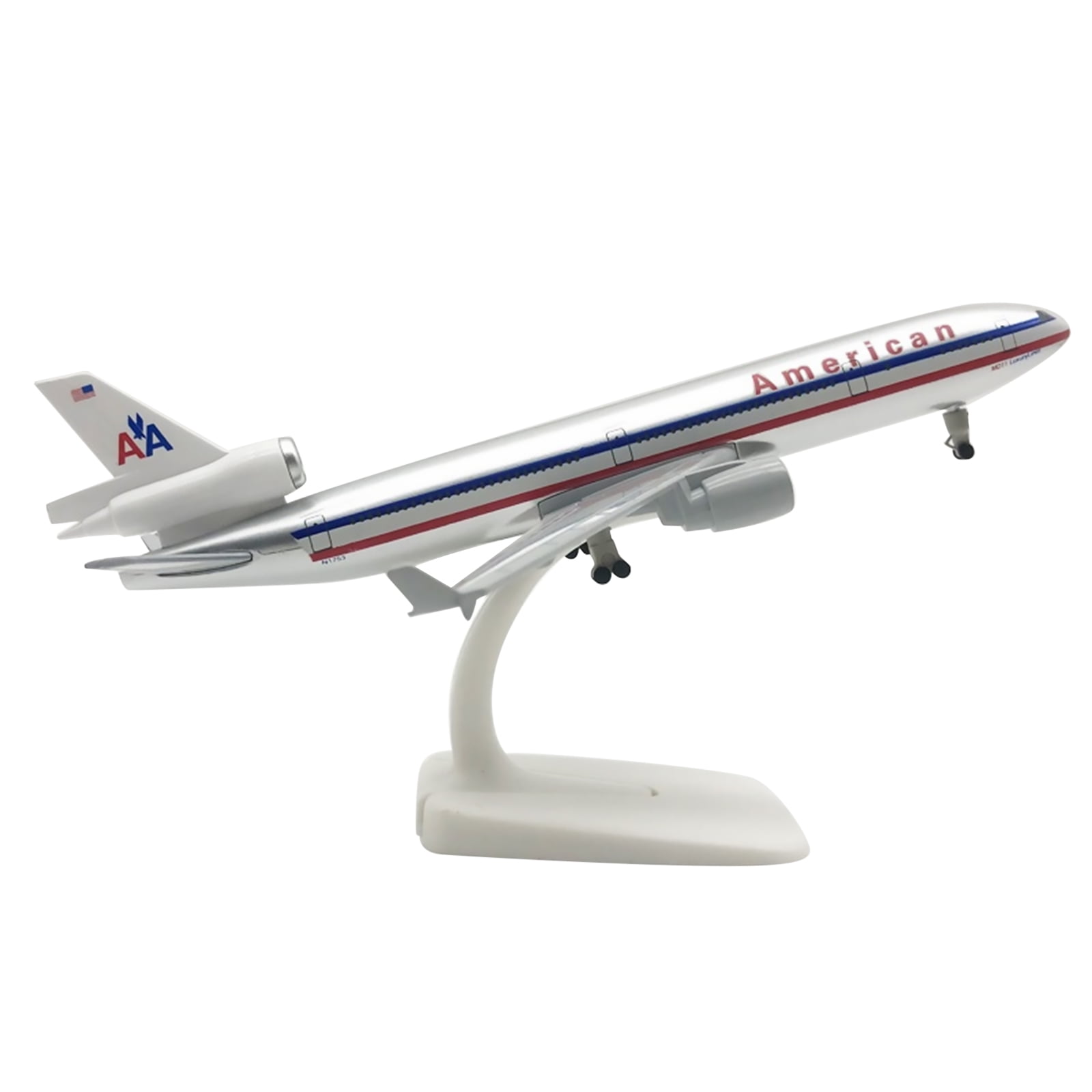 American MD-11 Airplane Model 1:400 Scale, Alloy + ABS Material for Aviation Collectors and Decoration