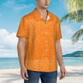 thumbnail image 5 of Daiia Orange Glitter2 Hawaiian Shirt for Men Gentle Cotton Regular Short Sleeve Casual-3X-Large, 5 of 9