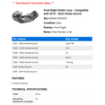 thumbnail image 2 of Front Right Fender Liner - Compatible with 2018 - 2022 Honda Accord 2019 2020 2021, 2 of 2