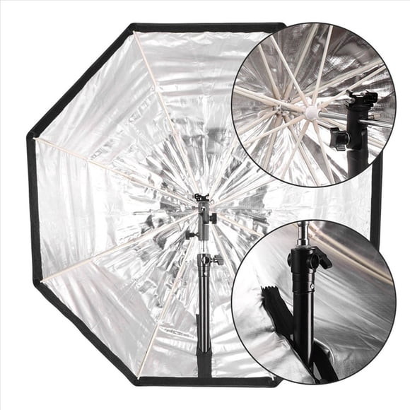2X Octagonal Umbrella Softbox 80cm Universal Top Flash Reflector Outdoor Softlight Cover Professional Lighting Modifier